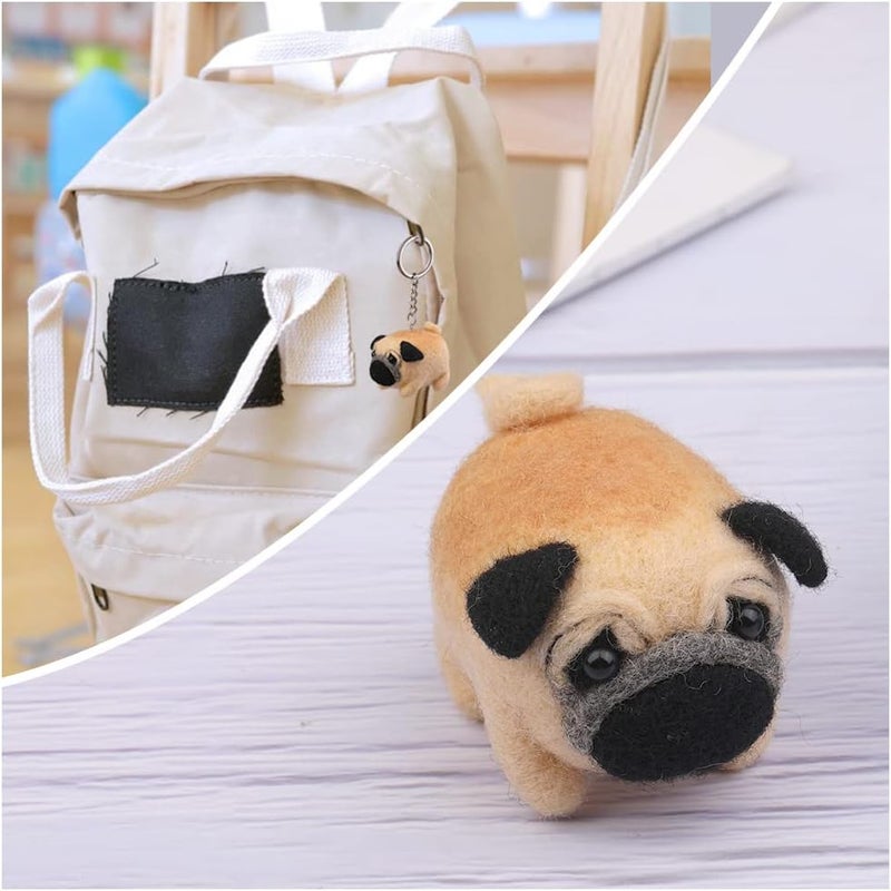 QMNNMA Needle Felting Kits, Needle Felting Supplies Kits with Tools, Animals Needle Felting Set with Foam Mat, Felting Kit for DIY Handcraft and Craft Project - Image 5